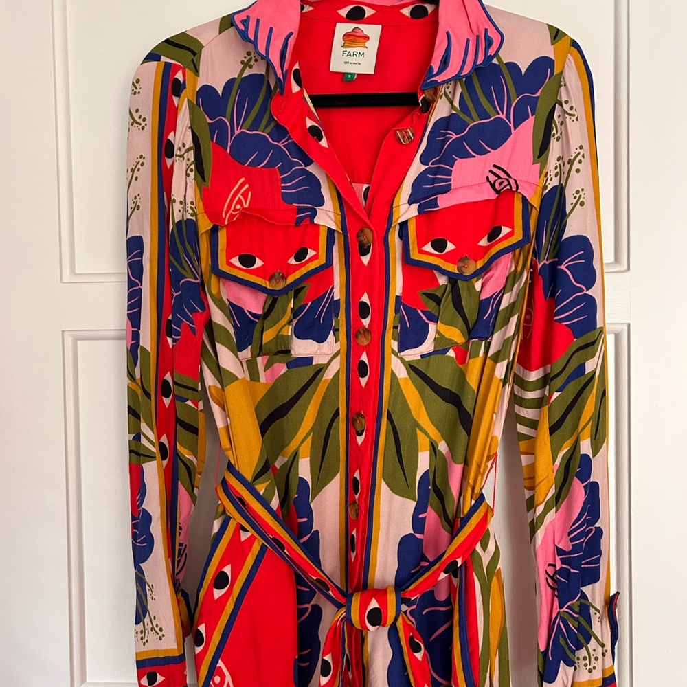 FARM Rio shirt dress